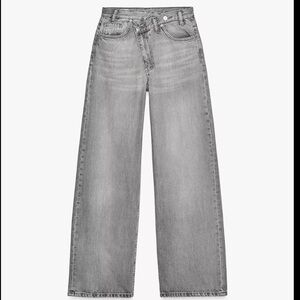 Zara Gray Flare & Wide Leg Jeans